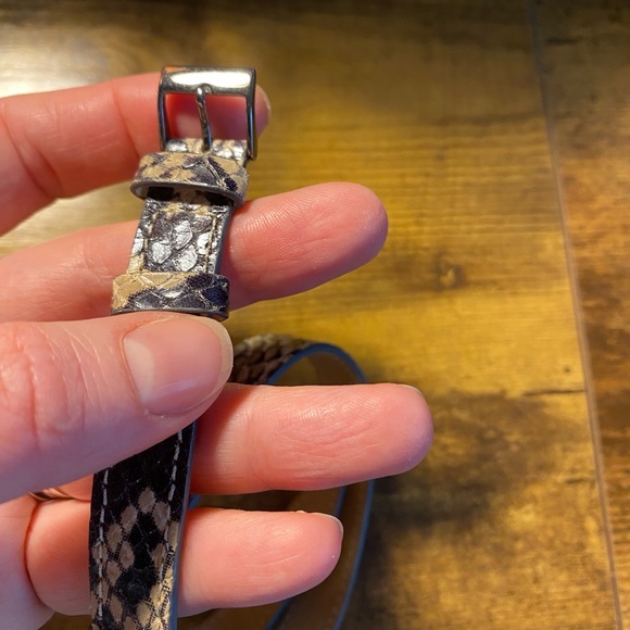 Rebecca Minkoff double wrap bracelet watch, python - Picture 3 of 14